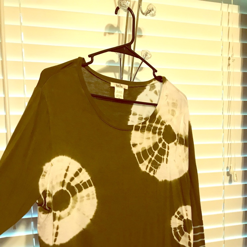 Cute Tie dyed top Army Green